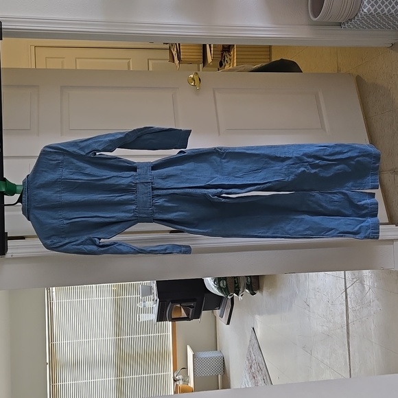 Sezane Bob 100% cotton Denim Jumpsuit - Picture 6 of 10